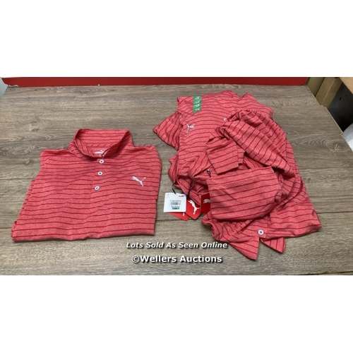 2105 - 10X GENTS NEW PUMA GOLF POLO SHIRTS / X- LARGE / E18