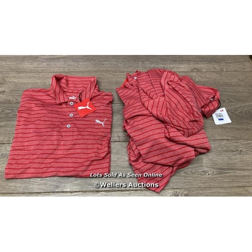 2108 - 6X GENTS NEW PUMA GOLF POLO SHIRTS / MIXED SIZES / E18