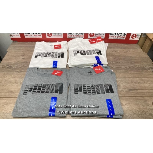 2133 - 10X GENTS NEW PUMA CREW NECK T-SHIRTS / LARGE / C25