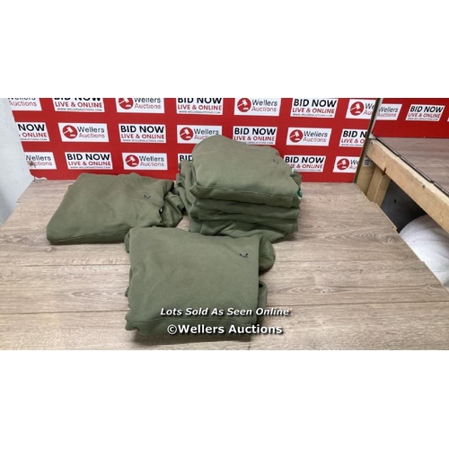 2309 - 6X GENTS NEW CREW CLOTHING COMPANY KHAKI GREEN HOODIES / XL / F18