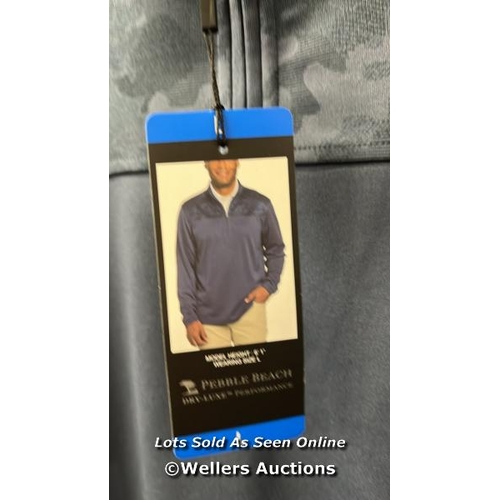 2334 - 10X GENTS NEW PEBBLE BEACH 1/4 ZIP TOPS / LARGE / F20