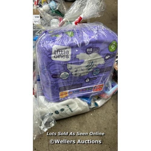 3098 - BAG OF TISSUES, TOOTHBRUSH BABY DIAPERS