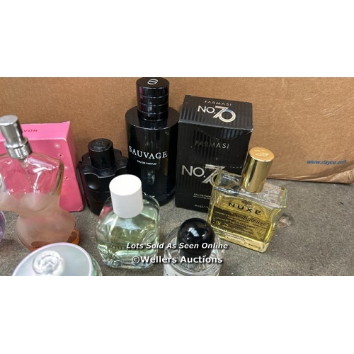 3112 - BAG PART USED PERFUMES SAUVAGE DIOR, AZZARO AND LACOSTE