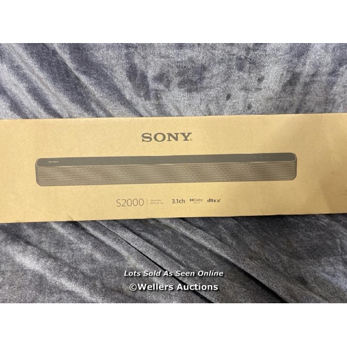 8565 - SONY HTS2000.CEK  3.1CH SOUNDBAR / POWERS UP BUT DOESN'T CONNECT VIA BLUETOOTH / SIGNS OF USE / AN44... 