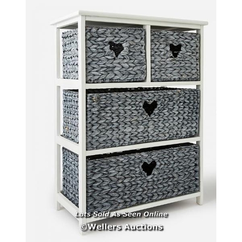 8024 - HYACINTH HEARTS 2+2 DRAWER UNIT RRP �94.00 / H.78 X W.59 X D.32CM. / CON2