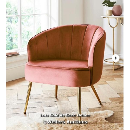 8027 - JOANNA HOPE ESME VELVET ACCENT CHAIR RRP �159.00 / H.78 X W.58 X D.60CM / CON2