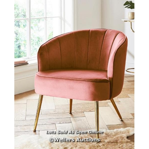 8032 - JOANNA HOPE ESME VELVET ACCENT CHAIR RRP �159.00 / H.78 X W.58 X D.60CM / CON2