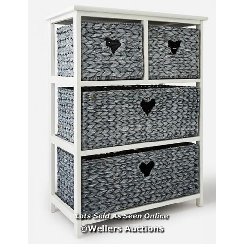 8044 - HYACINTH HEARTS 2+2 DRAWER UNIT RRP �94.00 / H.78 X W.59 X D.32CM. / CON1