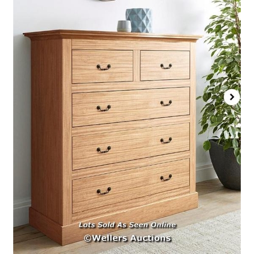 8076 - JULIPA ASHFORD 3+2 DRAWER CHEST RRP �199 / H.103 X W.95 X D.40CM. /  X2 BOXES / W3