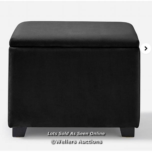 8082 - HAYDEN VELVET COMPACT STORAGE OTTOMAN RRP �55 / H.45 X W.60 X D.40 CM / E63