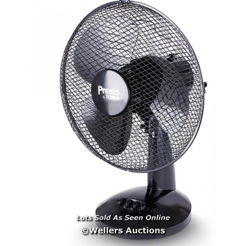 8108 - TOWER 12 INCH OSCILLATING BLACK DESK FAN  / G79