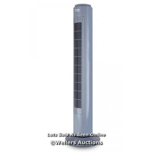 8121 - TOWER 29 INCH OSCILLATING GREY TOWER FAN RRP �34.99 / H73CM X W22.5CM X D22.5CM / G67