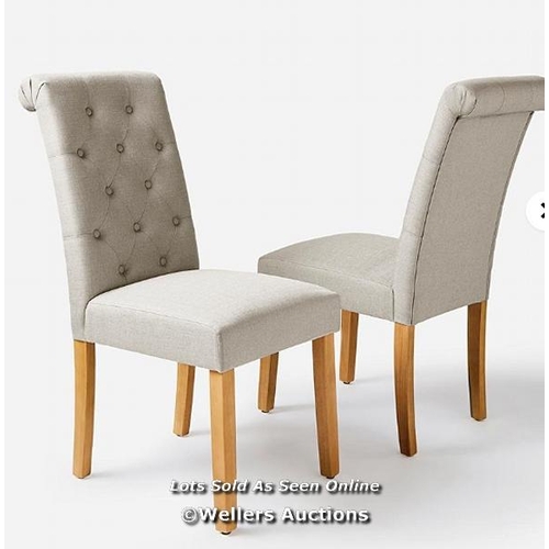 8167 - AVA BUTTON BACK PAIR OF DINING CHAIRS RRP �179 / H. 100 X D45 X W.68 CM / CW