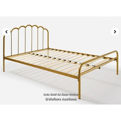 8194 - JOANNA HOPE VIVIENNE SCALLOPED METAL BED RRP �175 / DOUBLE: H.99 X W.143 X L.199CM  / CON1