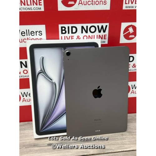 8524 - APPLE IPAD AIR 6TH GEN 2024, 13 INCH, WIFI, 128GB IN SPACE GREY, MV273NF/A / POWERS UP / ICLOUD UNLO... 