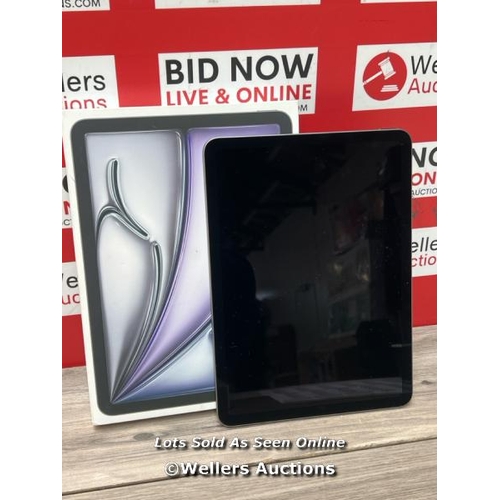 8524 - APPLE IPAD AIR 6TH GEN 2024, 13 INCH, WIFI, 128GB IN SPACE GREY, MV273NF/A / POWERS UP / ICLOUD UNLO... 