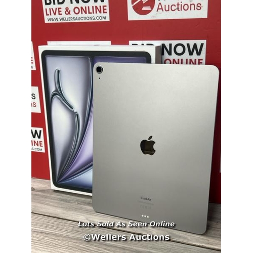 8525 - APPLE IPAD AIR 6TH GEN 2024, 11 INCH, WIFI, 128GB IN SPACE GREY, MUWC3NF/A / POWERS UP / ICLOUD UNLO... 