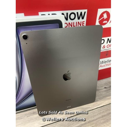 8525 - APPLE IPAD AIR 6TH GEN 2024, 11 INCH, WIFI, 128GB IN SPACE GREY, MUWC3NF/A / POWERS UP / ICLOUD UNLO... 