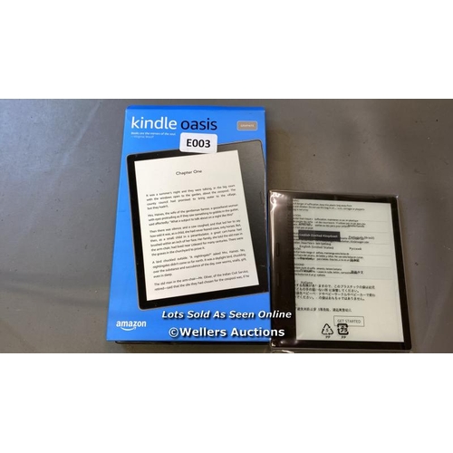 9776 - NEW AMAZON KINDLE OASSIS MODEL S8IN4O