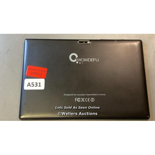 9780 - CWOWDEFU TABLET 10.1 INCH ANDROID 11 GOOGLE LOCKED