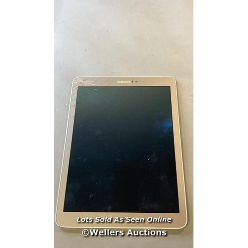 9782 - SAMSUNG GALAXY TABLET S2-T810 3GB RAM GOOGLE ACCOUNT LOCKED SCREEN DAMAGED