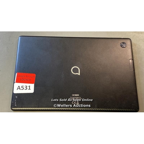 9821 - ALCATEL TABLET MODEL 8092 GOOGLE ACCOUNT LOCKED