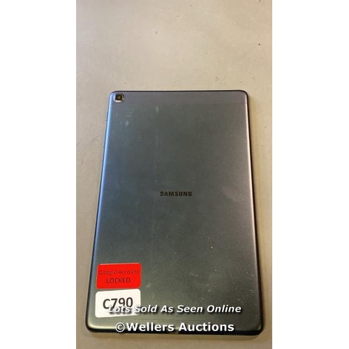 9824 - SAMSUNG GALAXY TABLET  MODEL R52N60EMDBW IMEI 359838/76/66666/4 GOOGLE ACCOUNT LOCKED