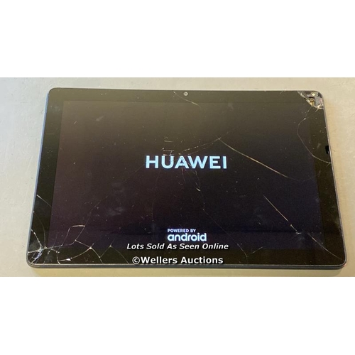 9827 - HUAWEI TABLET MODEL AGR-L09 GOOGLE ACCOUNT UNLOCKED SCREEN DAMAGED