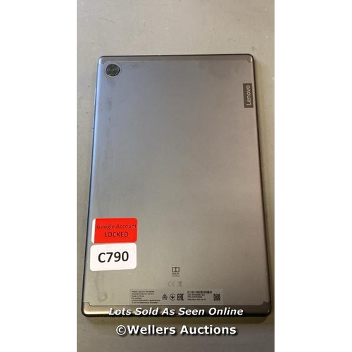 9836 - LENOVO TABLET MODEL TB X606F GOOGLE ACCOUNT LOCKED