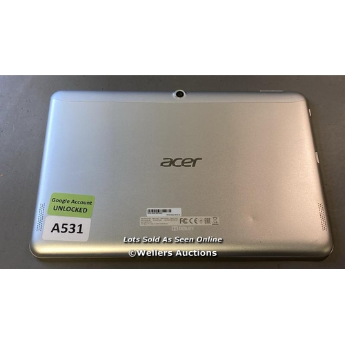 9842 - ACER TABLET GOOGLE ACCOUNT UNLOCKED