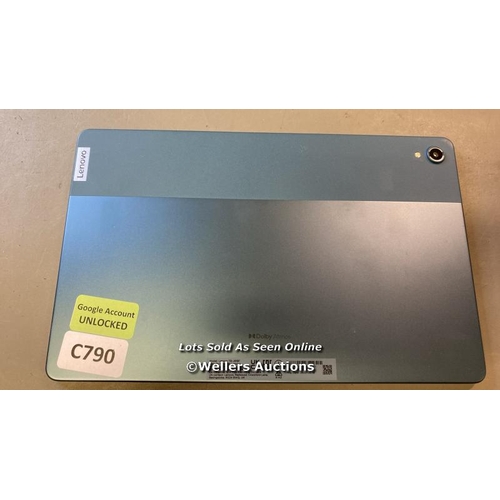 9843 - LENOVO TABLET MODEL TB J616F GOOGLE ACCOUNT UNLOCKED