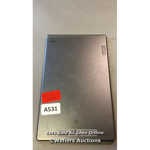 9857 - LENOVO TABLET MODEL TB-X306F GOOGLE ACCOUNT LOCKED