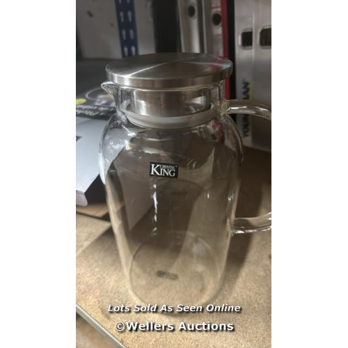 4013 - KING CRYSTAL PITCHER 2.2L / APPEARS NEW OPEN BOX / F34