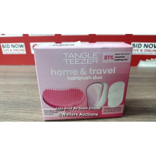 4031 - TANGLE TEEZER HOME & AWAY BRUSH SET / APPEARS NEW/ OPEN BOX  / F35