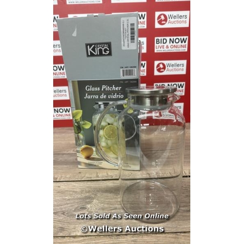 4032 - KING CRYSTAL PITCHER 2.2L / APPEARS NEW/ OPEN BOX  / F32