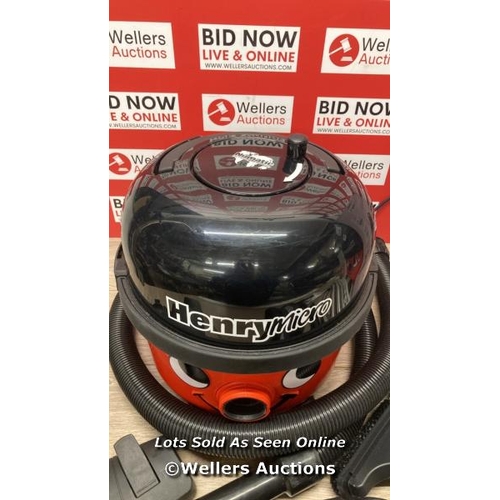 4059 - HENRY MICRO HI-FLO VACUUM CLEANER / POWERS UP / MINIMAL SIGNS OF USE / C39