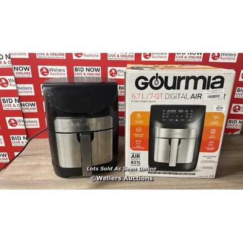 4078 - GOURMIA 6.7L DIGITIAL AIR FRYER / W1