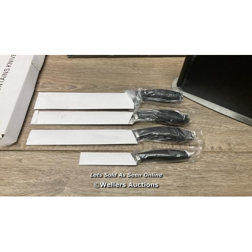 4099 - CIRCULON KNIFE BLOCK 6PC  / 4 KNIVES AND 1 BLOCK / SEE IMAGES / E57