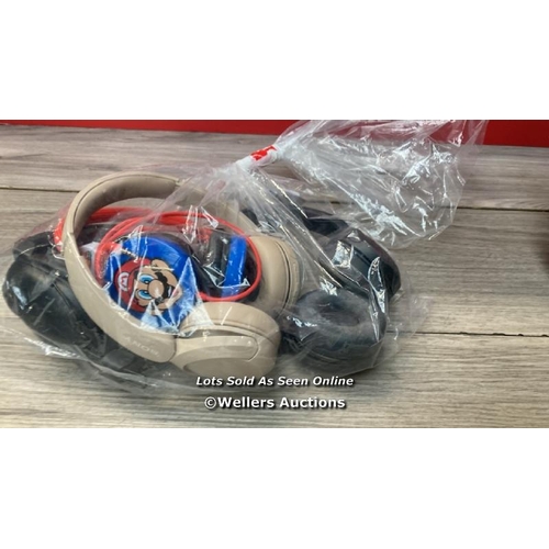 4532 - BAG OF PRE OWNED HEADPHONES INCL SONY