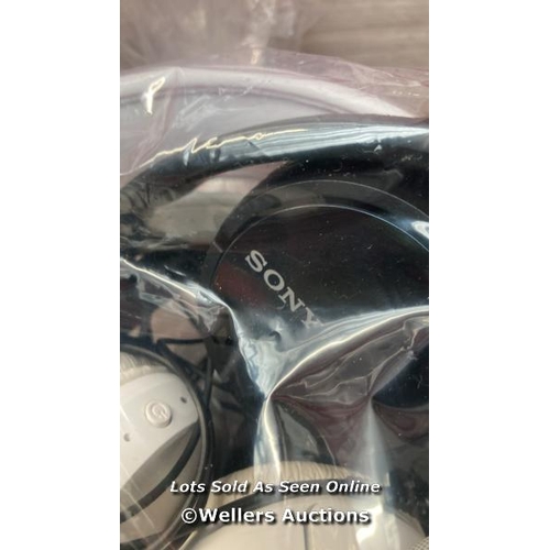 4533 - BAG OF PRE OWNED HEADPHONES INCL SONY