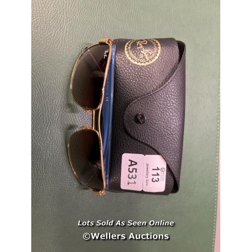 113 - RAY BAN SUNGLASSES W/CASE