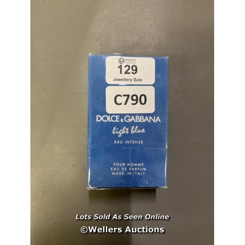 129 - DOLCE & GABBANA LIGHT BLUE EAU INTENSE HOMME 50ML