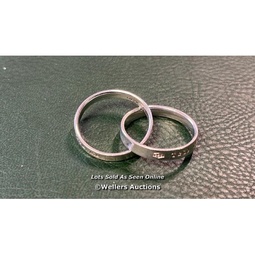 28 - 2X 925 SILVER RING