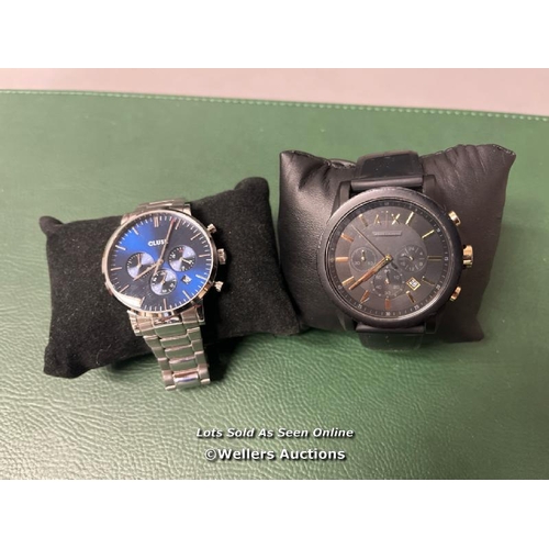 37 - 2X WATCHES (ARMANI X, CLUSE)