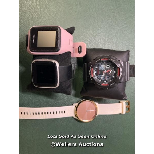 52 - 3X WATCHES; G SHOCK, GARMIN, TOMTOM | 1X FITBIT