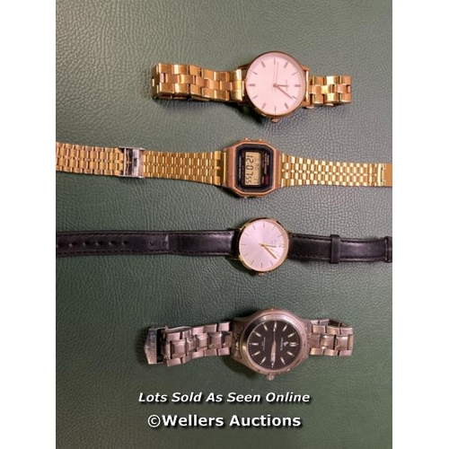 91 - 4X GENTS WATCHES; LAVRERS, PARFOIS, PIERRE RICAUD, CASIO