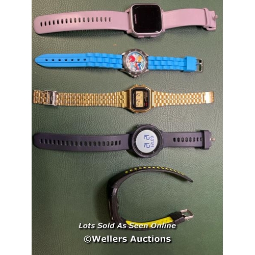 95 - 1X CASIO WATCH 1X KIDS SONIC WATCH 3X FITBIT