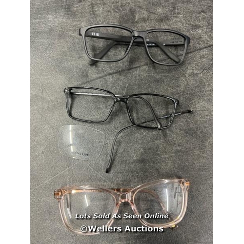 6033 - 3X ASSORTED GLASSES / DAMAGED( SEE IMAGES) / A37