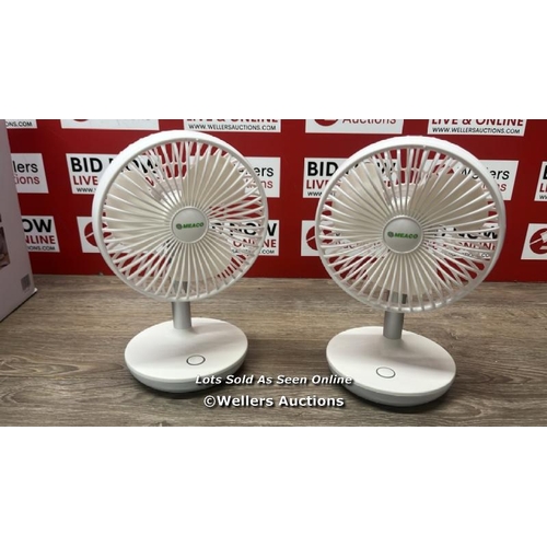 6085 - MEACOFAN 260C RECHARGEABLE PORTABLE FAN TWIN PACK / APPEARS NEW / A32