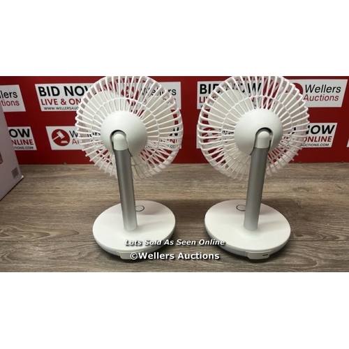 6085 - MEACOFAN 260C RECHARGEABLE PORTABLE FAN TWIN PACK / APPEARS NEW / A32